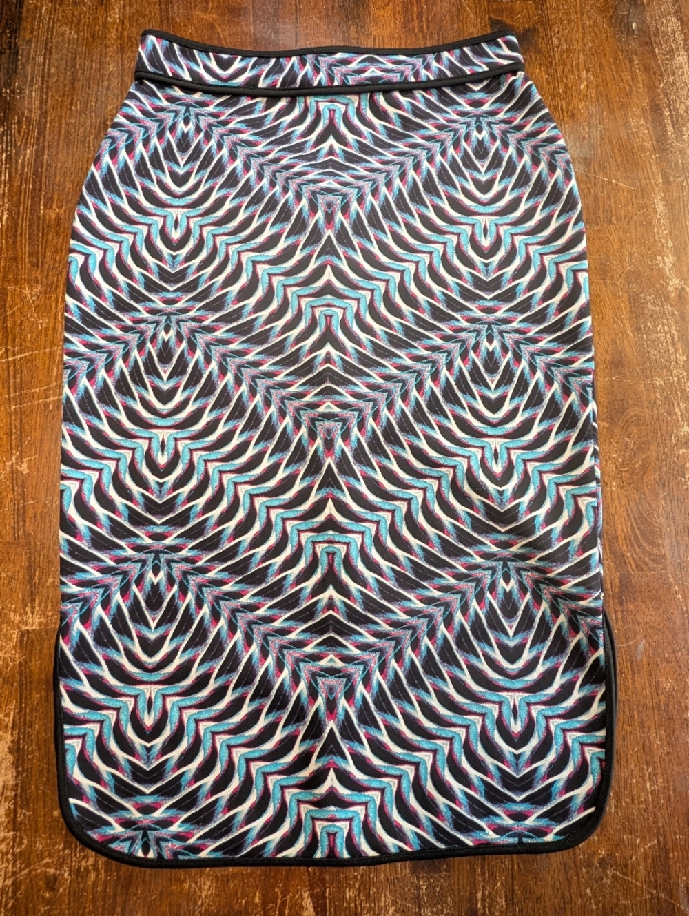 Bisou Bisou Michele Bohbot Abstract Midi Skirt Colorful Womens S Casual Unique